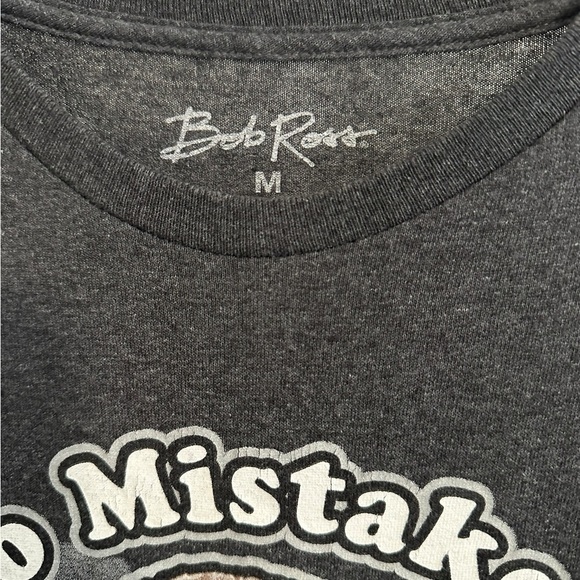 Bob Ross No Mistakes Just Happy Accidents Graphic Tee Medium - Picture 3 of 4